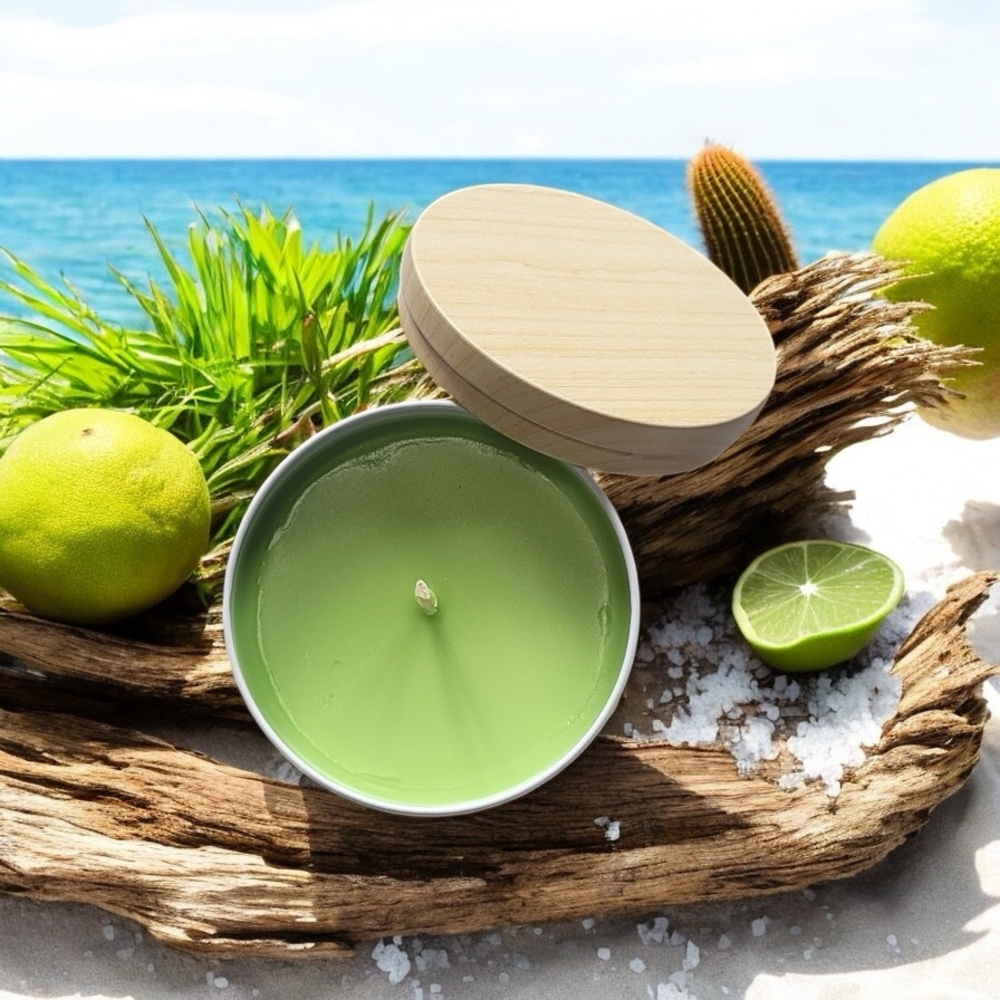 Orchid & Vine Handcrafted Premium Soy Wax Hand Poured Tin Candle 8 oz Long Burn - Picture 2 of 2